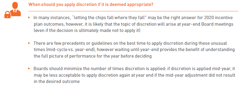 When should you apply discretion?
