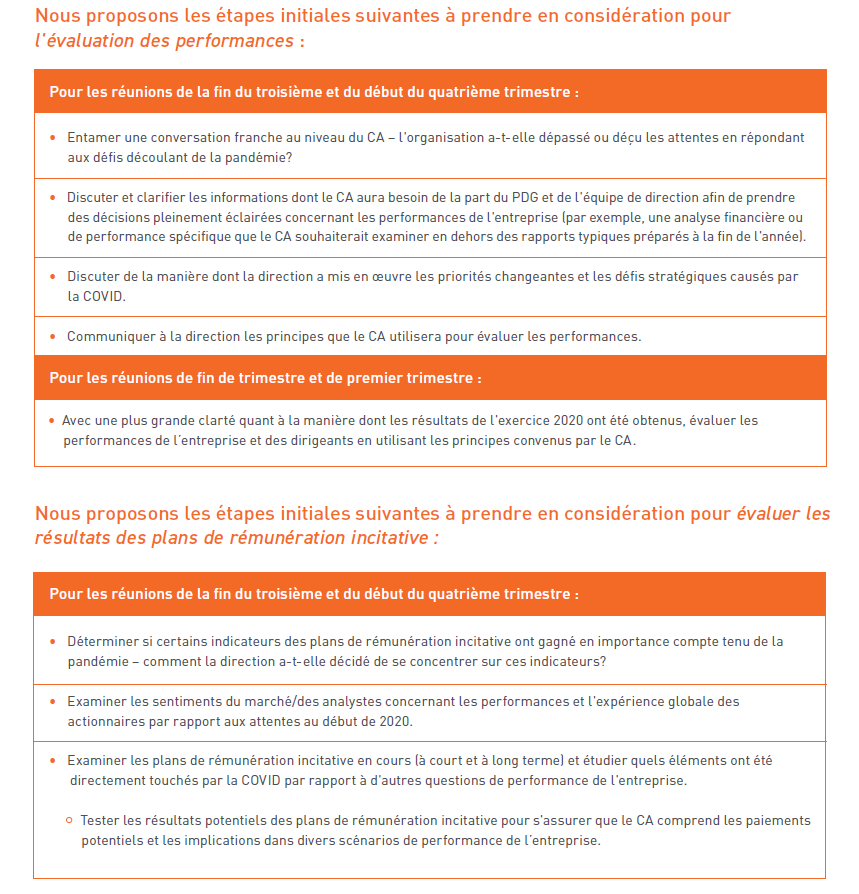 Pour les reunions de la fin du troisieme et du debut du quatrieme trimestre