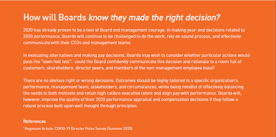 How will boards know they made the right decision?