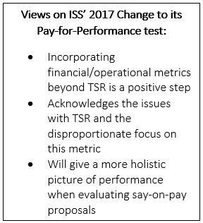 Views on ISS' 2017 change to P4P