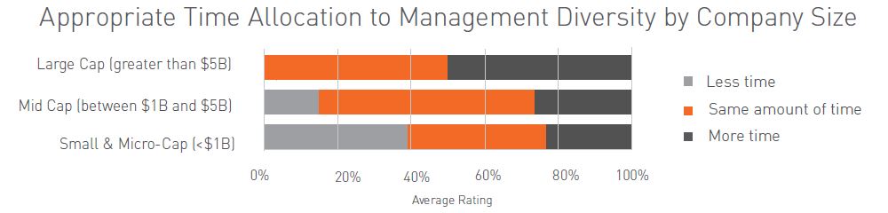 Appropriate time allocation to management diversity by company size